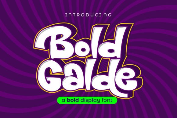 Bold Galde Typeface: A Cute Display Font for Kids’ Branding
