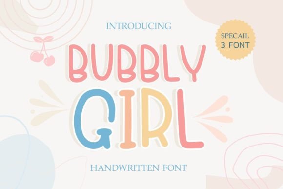 Bubbly Girl: A Playful Display Font for Romantic Brand Identity