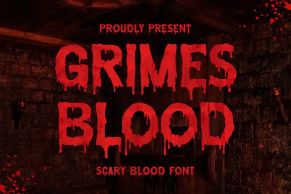 Grimes Blood: A Spooky Display Font for Handmade Horror Crafts