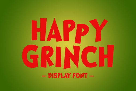 Happy Grinch: A Joyful Display Typeface for Web Design