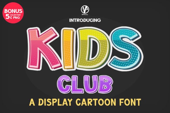 Kids Club Typeface: A Playful Display Font for Handmade Brands