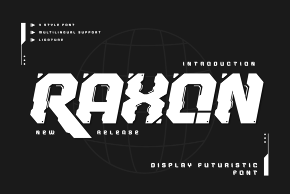 Raxon Typeface: A Futuristic Display Font for Bold Digital Branding