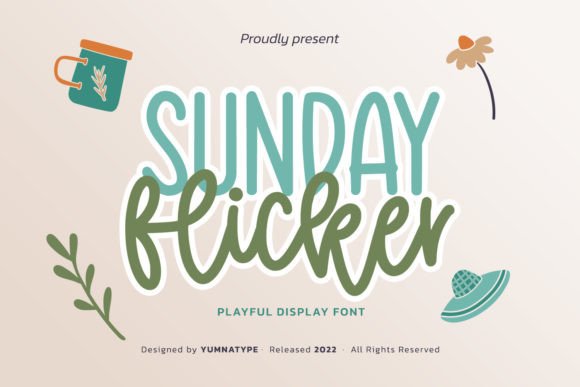 Sunday Flicker: A Whimsical Handwritten Display Font for Editorial Design